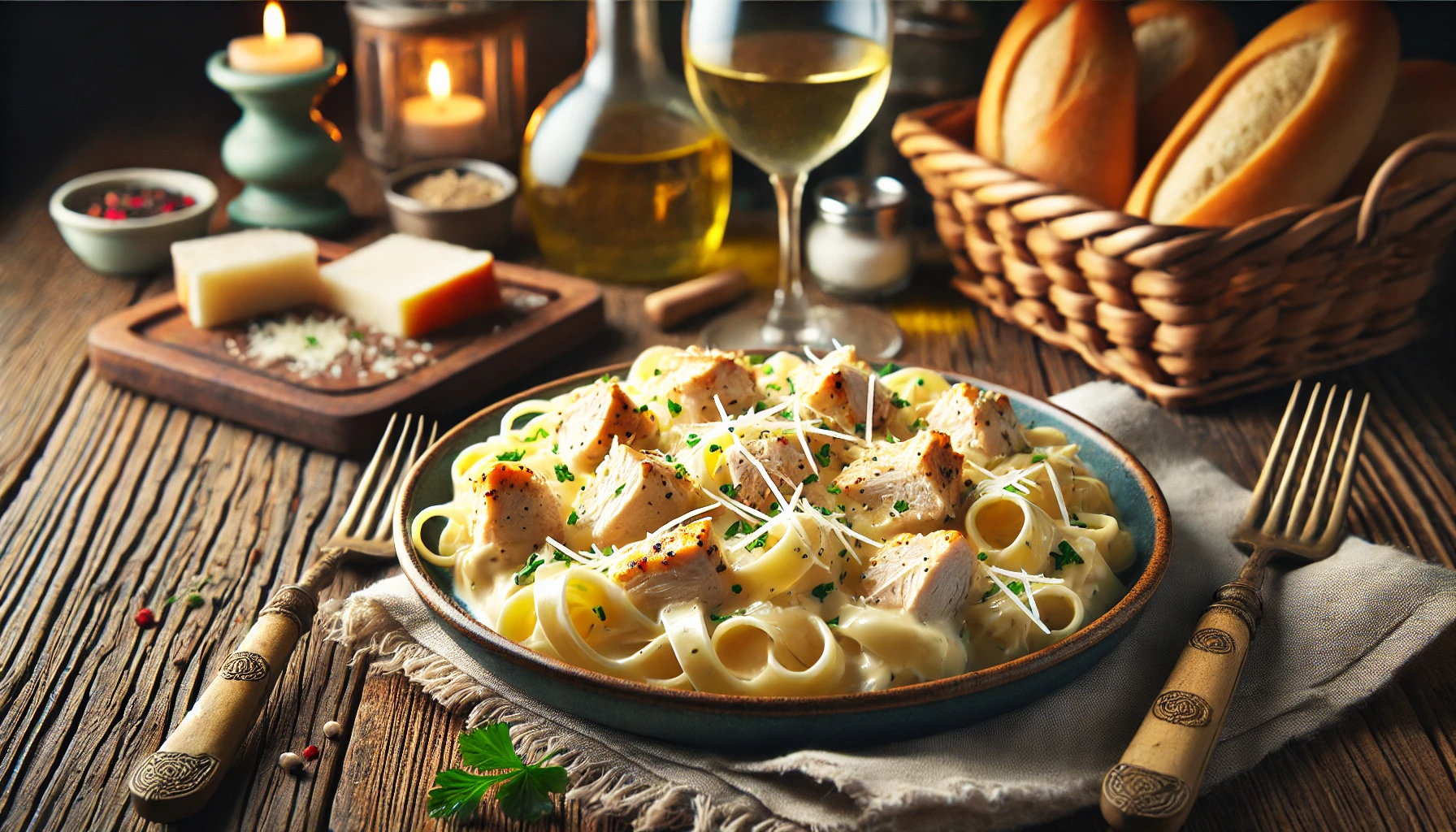 One-Pot Creamy Chicken Alfredo Pasta