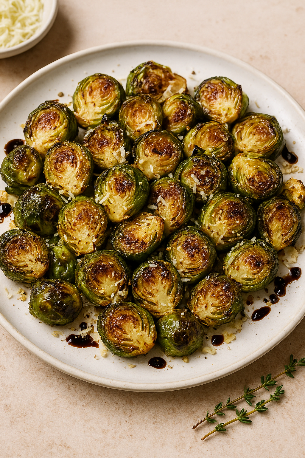 Garlic Parmesan Roasted Brussels Sprouts